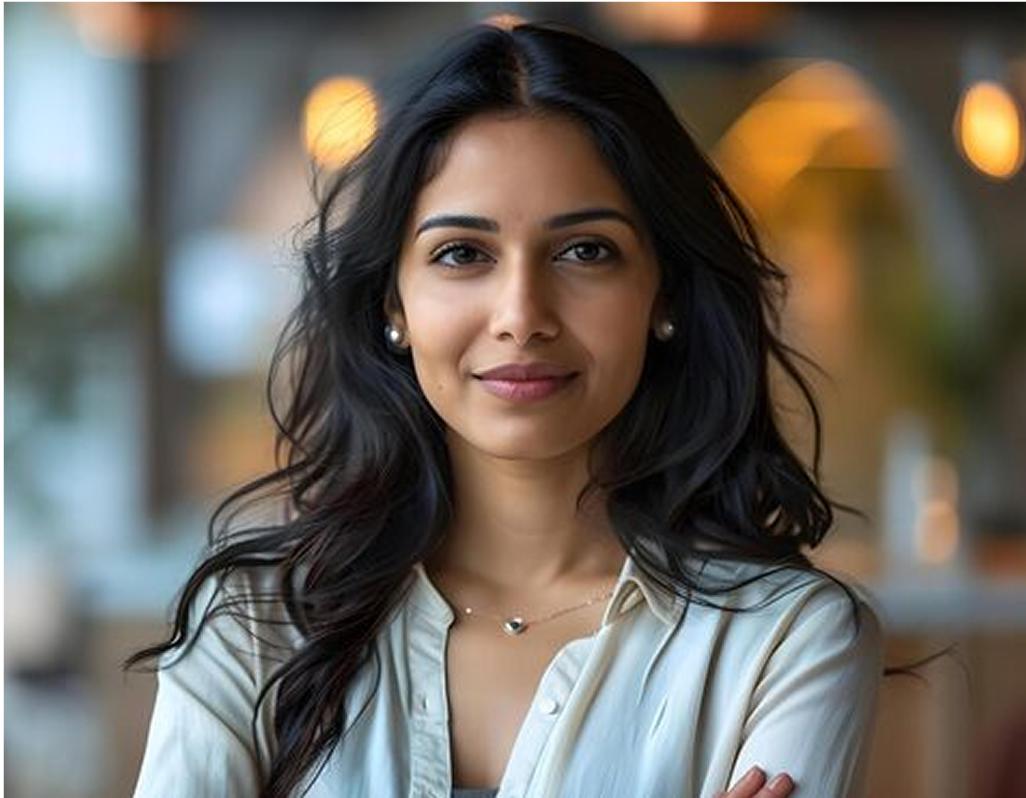 Woman in casual attire indoors
